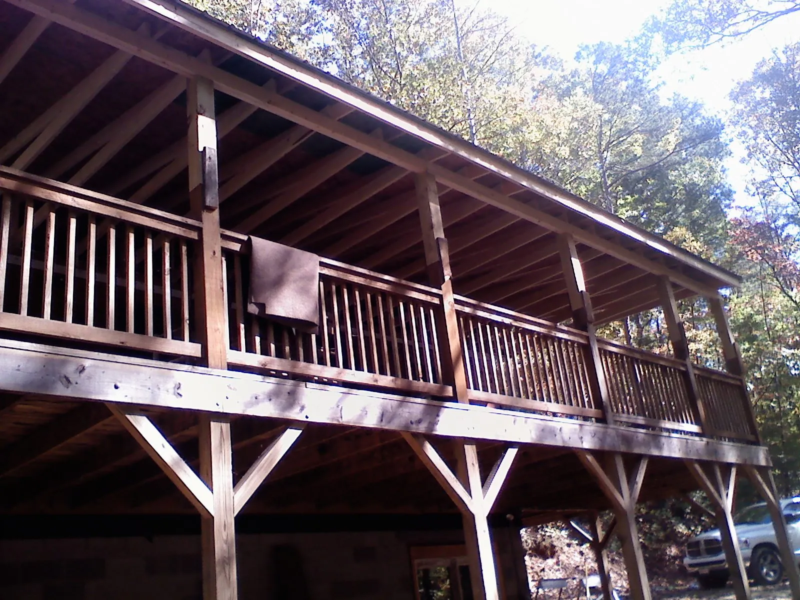 Timber framing under a new elevated porch and deck — Roof Leak Repair in Hazlehurst by Roofing Brothers
